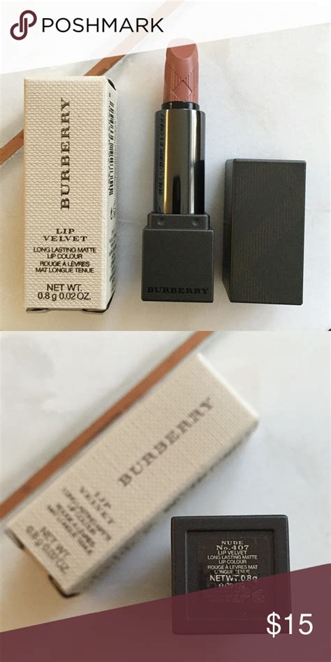 burberry lip velvet 407 swatch|Burberry lip velvet lipstick.